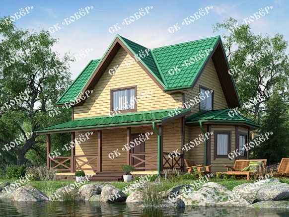 Дачный дом из бруса 7х8
