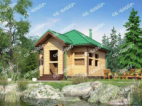 Сруб бани из бруса 5х6.5