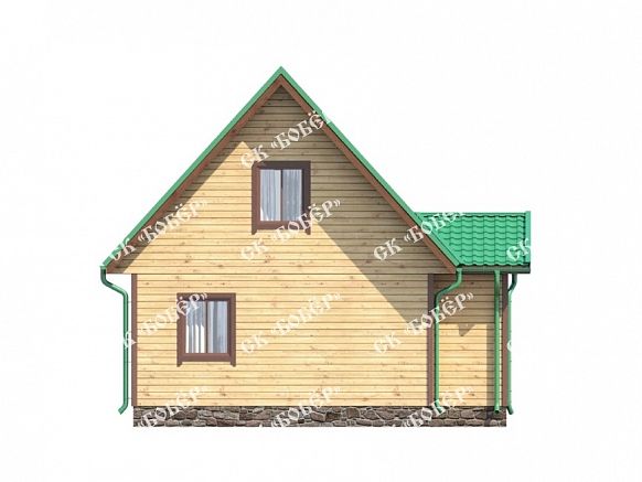 Мансардный дом из бруса 7х8. фото